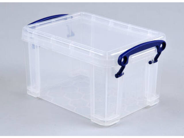 Opbergbox Really Useful 1.6 liter transparant wit