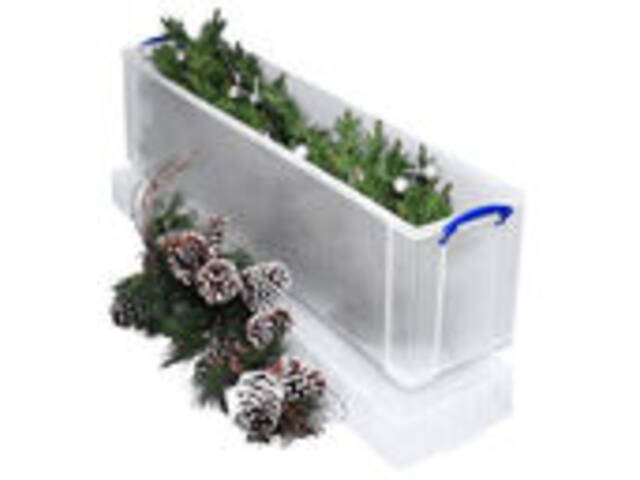 Opbergbox Really Useful 77 liter transparant wit
