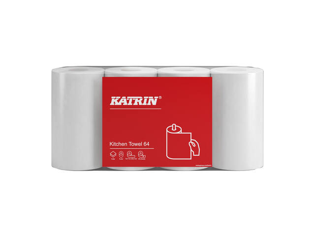 Keukenrol Katrin 2laags 64 vel wit