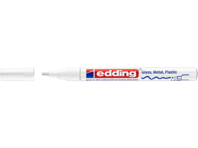 Paintmarker edding 751 oliebasis 1-2mm crea wit