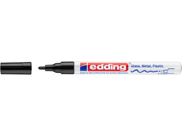 Paintmarker edding 751 oliebasis 1-2mm crea zwart