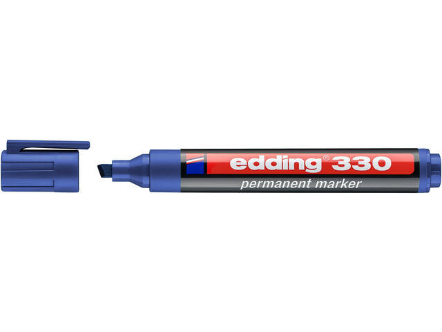 Viltstift edding 330 schuin 1-5mm blauw