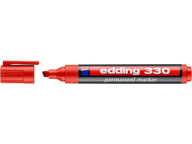 Viltstift edding 330 schuin 1-5mm rood