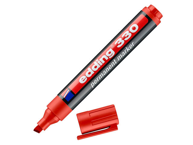 Viltstift edding 330 schuin 1-5mm rood
