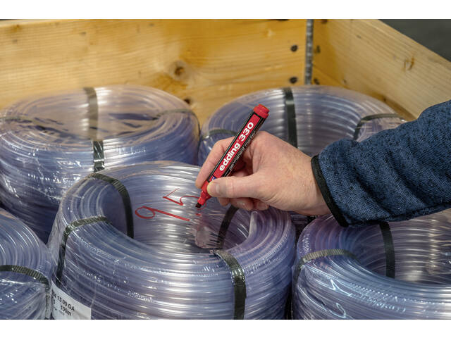 Viltstift edding 330 schuin 1-5mm rood