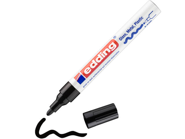Paintmarker edding 750 oliebasis 2-4mm crea zwart
