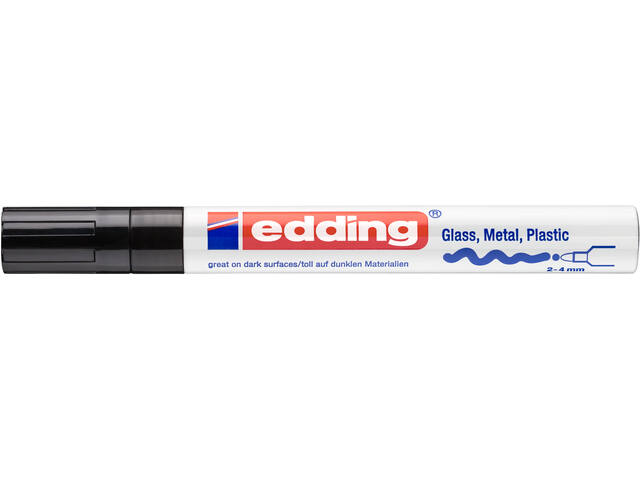 Paintmarker edding 750 oliebasis 2-4mm crea zwart