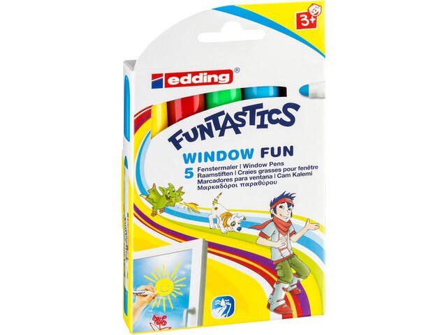 Krijtstift edding 16-5 Funtastics window fun 5x