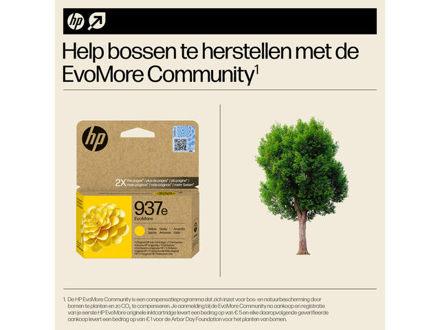 Inktcartridge HP 4S6W8NE 937E Evomore geel