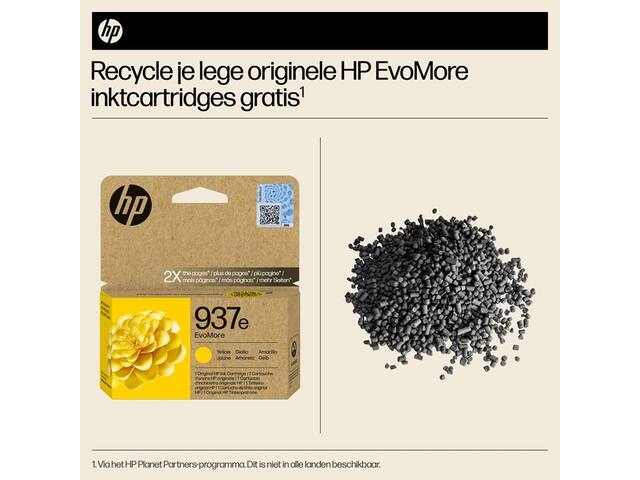 Inktcartridge HP 4S6W8NE 937E Evomore geel