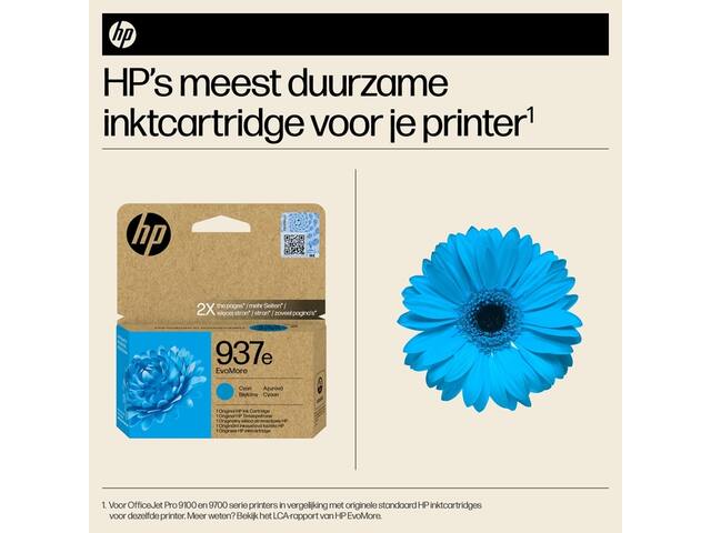Inktcartridge HP 4S6W6NE 937E Evomore blauw
