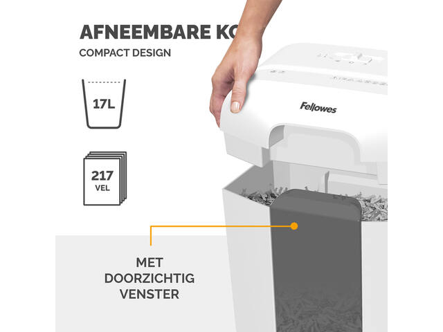Papiervernietiger Fellowes LX50 4x37mm wit