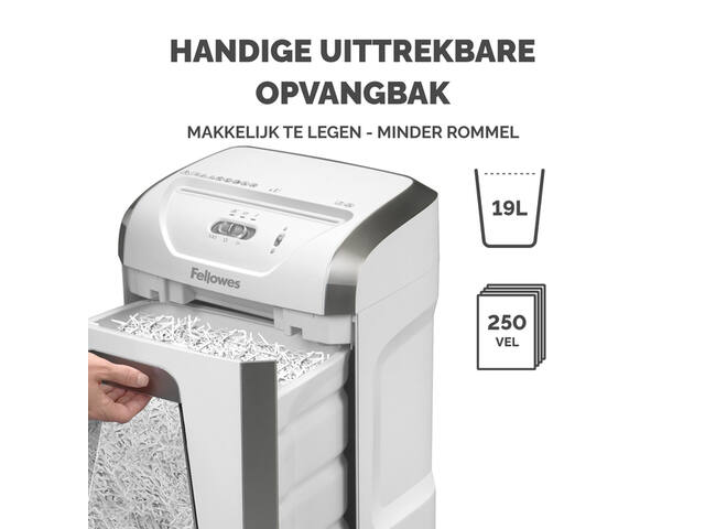 Papiervernietiger Fellowes 15C 4x40mm wit