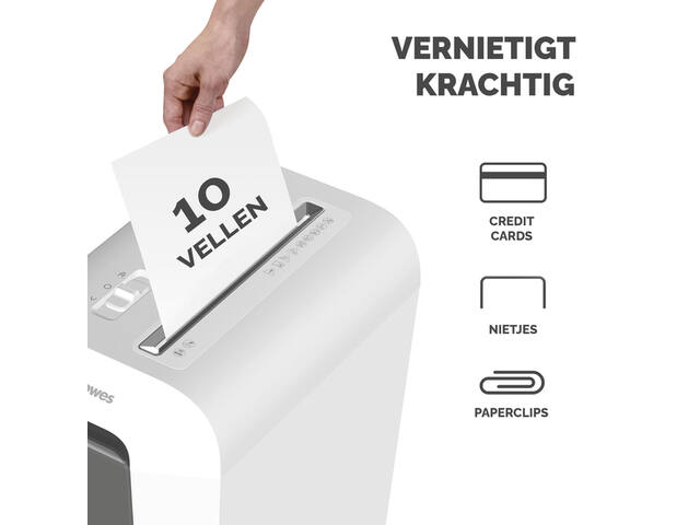 Papiervernietiger Fellowes LX65 4x40mm wit