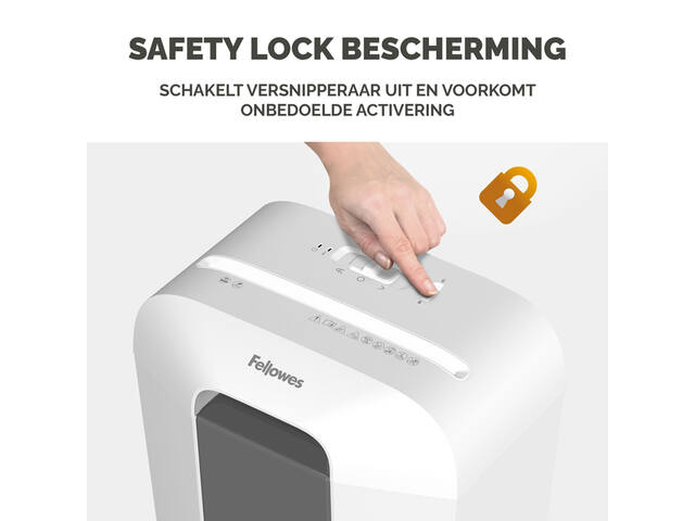 Papiervernietiger Fellowes LX25 4x37mm wit