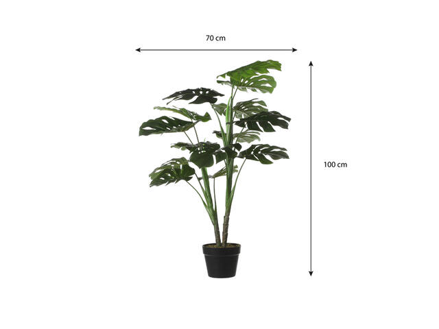 Kunstplant Mica Monstera in plastic pot