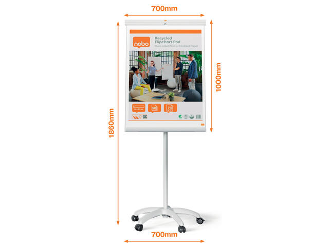 Flipover Nobo Premium Plus mobiel staal