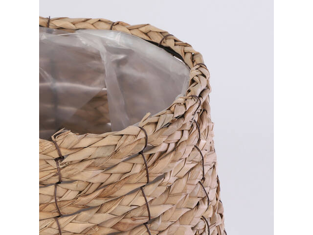 Plantenmand Mica Avalon zeegras 26x26cm lichtbruin
