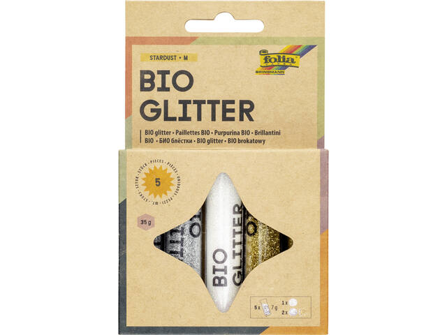 Glitterpoeder Bio Folia Stardust 7gr 5stuks 3kl