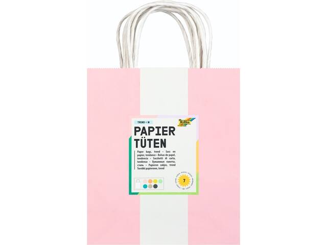 Tas handvat Folia kraftpapier 110gr 18x21x8cm 7kl