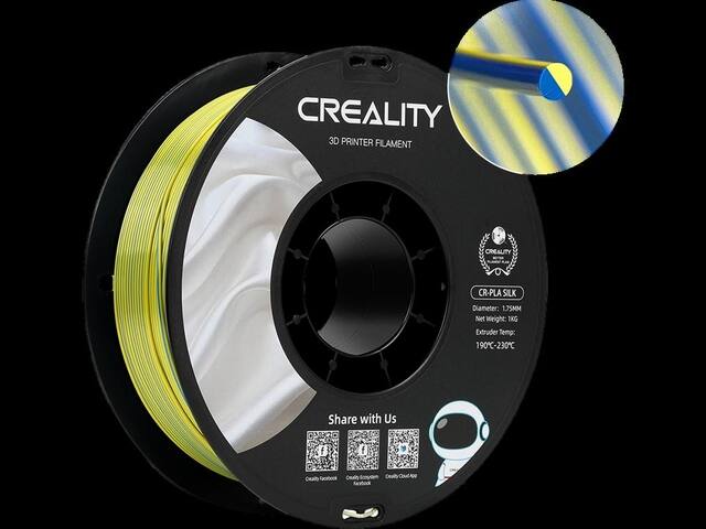 3D Filament Creality PLA 1.75mm Silk geel bl 1kg