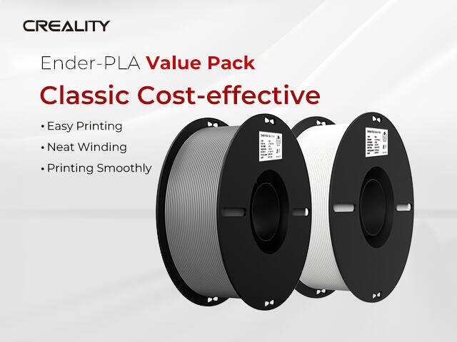3D Filament Creality PLA 1.75mm wit + grijs 1kg