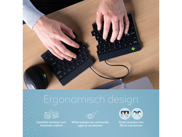 Toetsenbord R-Go Split Break QWERTY WL zw