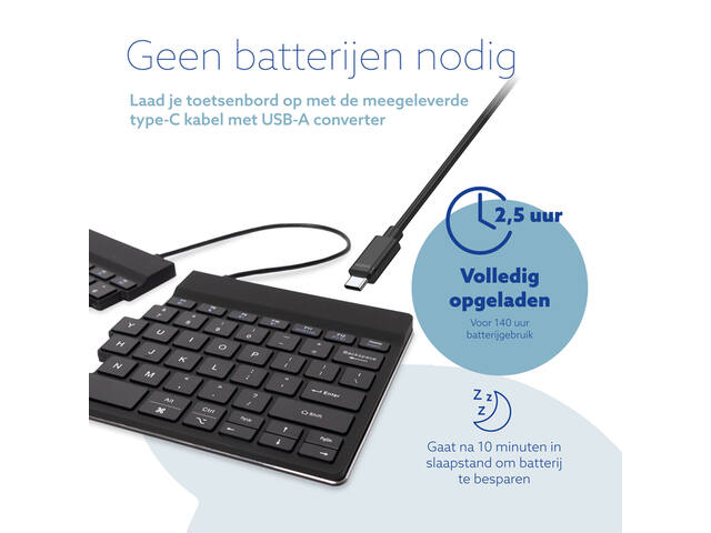 Toetsenbord R-Go Split Break QWERTY WL zw