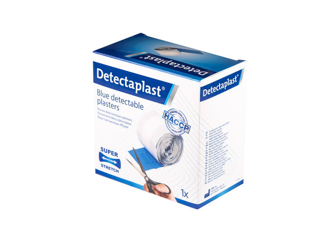 Elastische bl textielpleister Detectaplast 6cmx5m