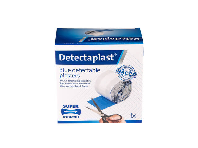 Elastische bl textielpleister Detectaplast 6cmx5m