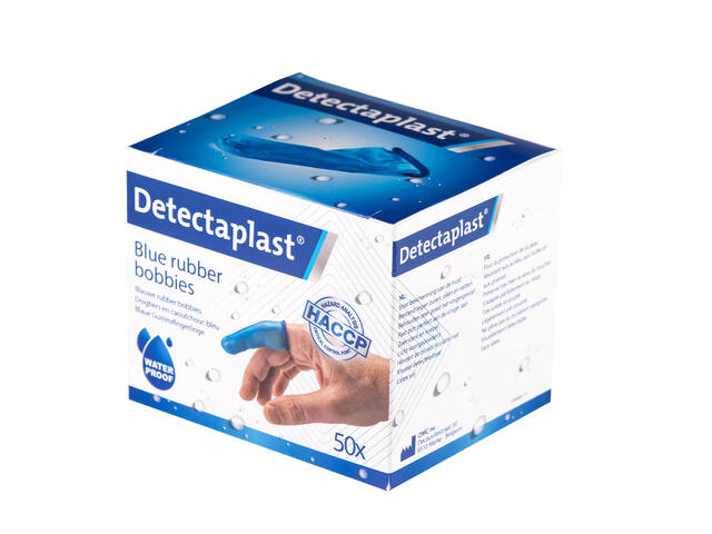 Vingerlingen Detectaplast rubber blauw