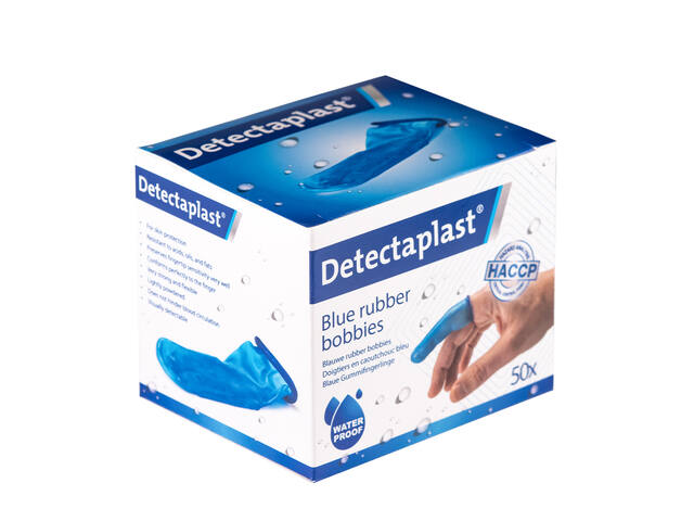 Vingerlingen Detectaplast rubber blauw