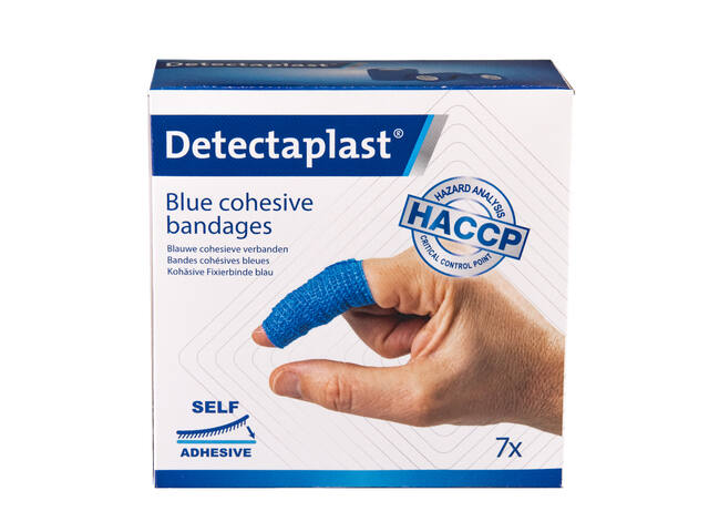 Cohesief verband blauw Detectaplast assorti 7stuks