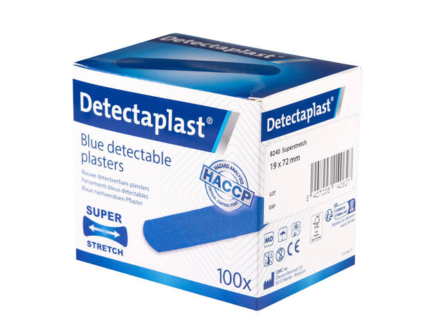 Elastische bl textielpleister Detectaplast 19x72mm