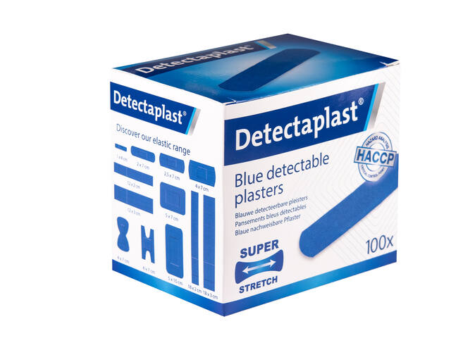 Elastische bl textielpleister Detectaplast 19x72mm