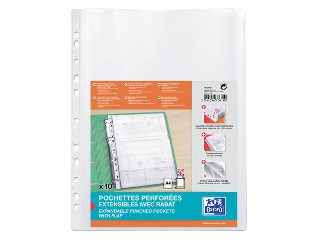 Showtas Oxford A4 PP 200  glashelder 10 stuks