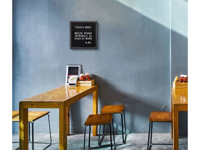 Letterbord IEZZY 60x80cm zwart hout