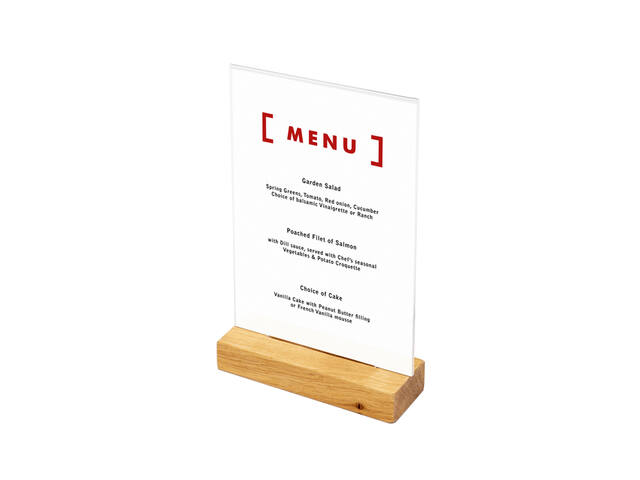 Menukaarthouder IEZZY T tafeldisplay A5 hout