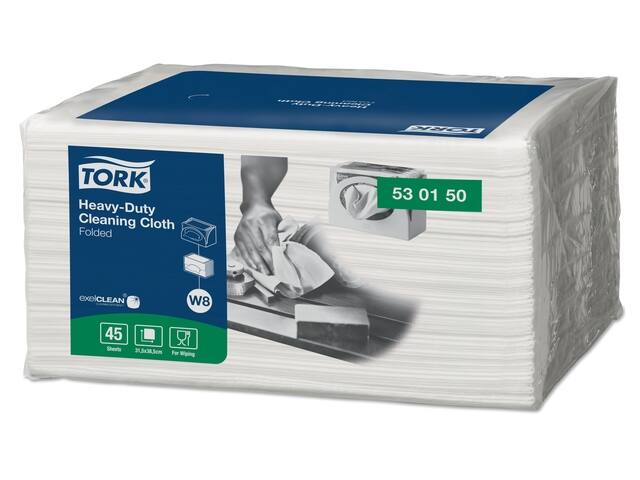 Reinigingsdoek Tork W8 Premium Heavy Duty wit
