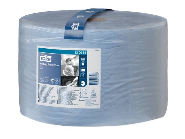 Poetspapier Tork W1 Premium 2laags blauw 130051