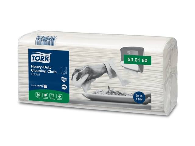 Reinigingsdoek Tork W4 gevouwen wit 530180
