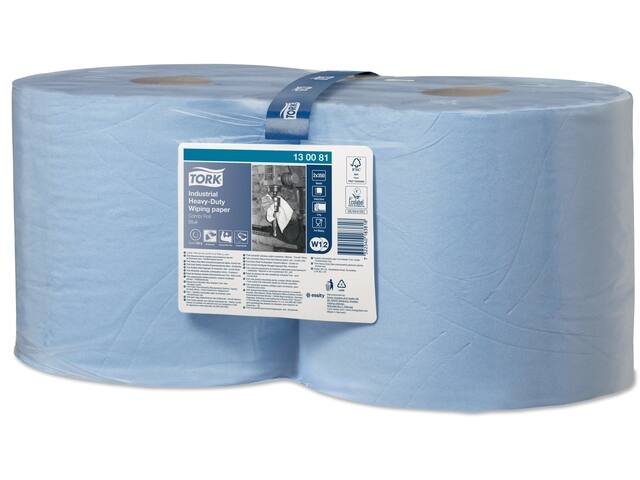 Poetspapier Tork W2 Industrial Premium blauw