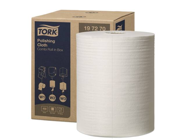 Reinigingsdoek Tork W1 W2 W3 Premium 1laags wit