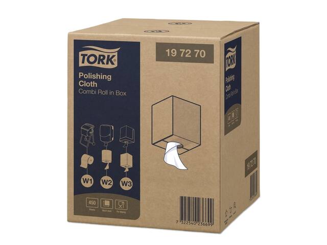 Reinigingsdoek Tork W1 W2 W3 Premium 1laags wit