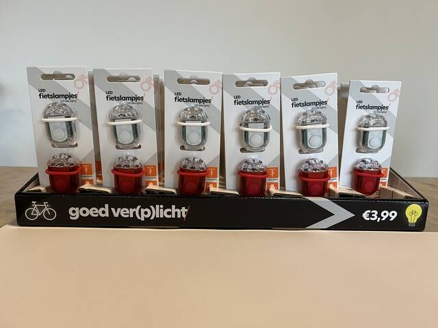 Fietslampje voor en achter