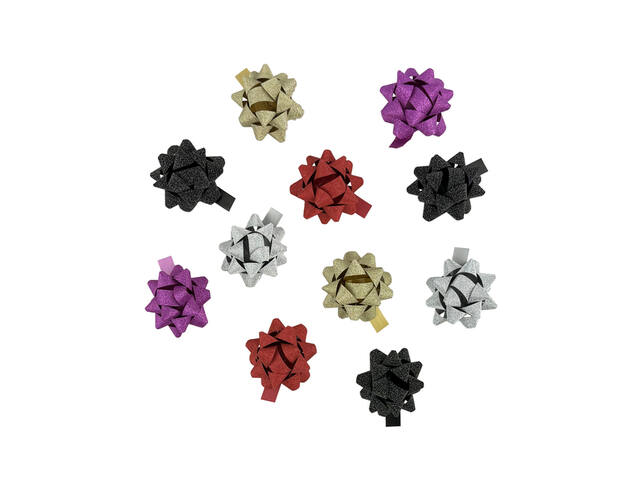 Rozetten assorti glitter diameter 50mm
