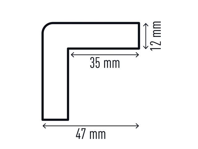 Beschermingsprofiel Durable C35 hoek 1m geel zwart