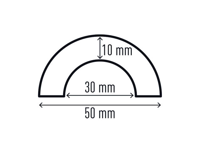 Beschermingsprofiel Durable P30 buis 1m geel zwart