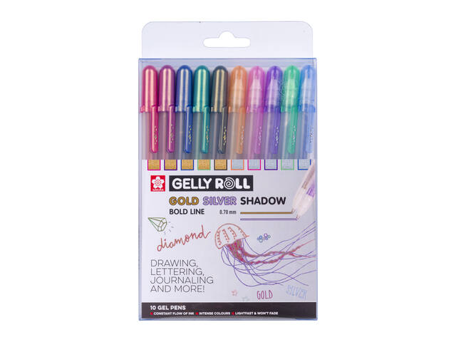Gelschrijver Sakura Gelly Roll Gold Silver Shadow