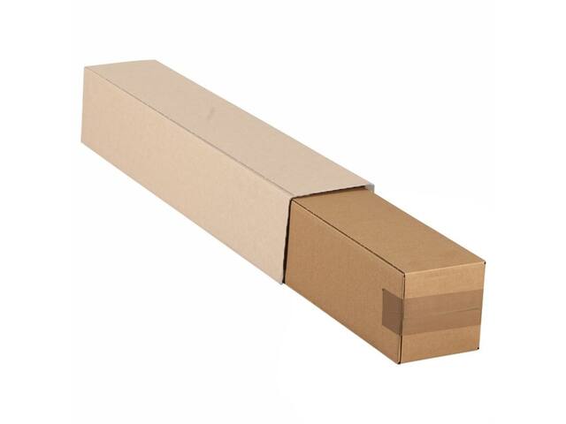 Vierkante koker formaat 750x120x120mm bruin